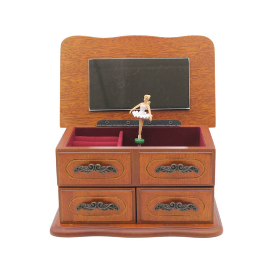 Caixa de Música Baú com Gavetas Musicboxworld