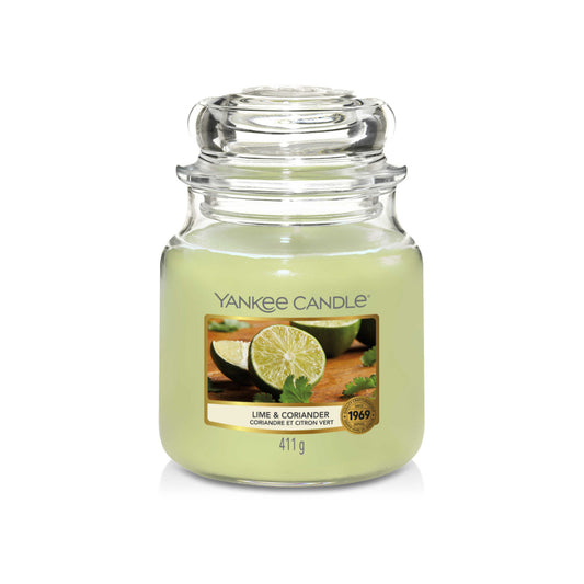 Jarro vela médio com a fragrância Lime & coriander da yankee candle