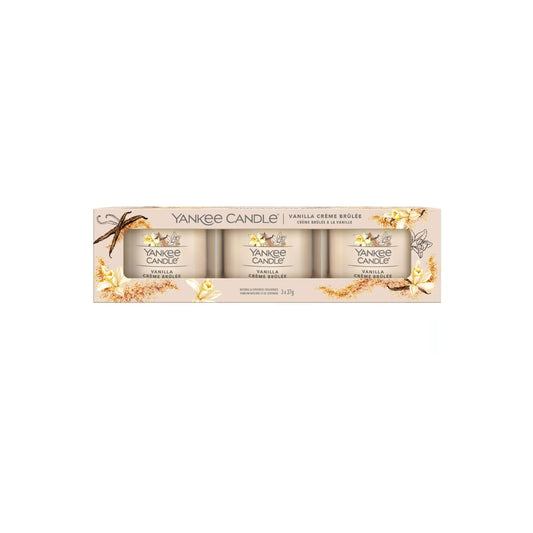 Coffret Vela Votive Copo Vanilla Cremè Brûlée Yankee Candle