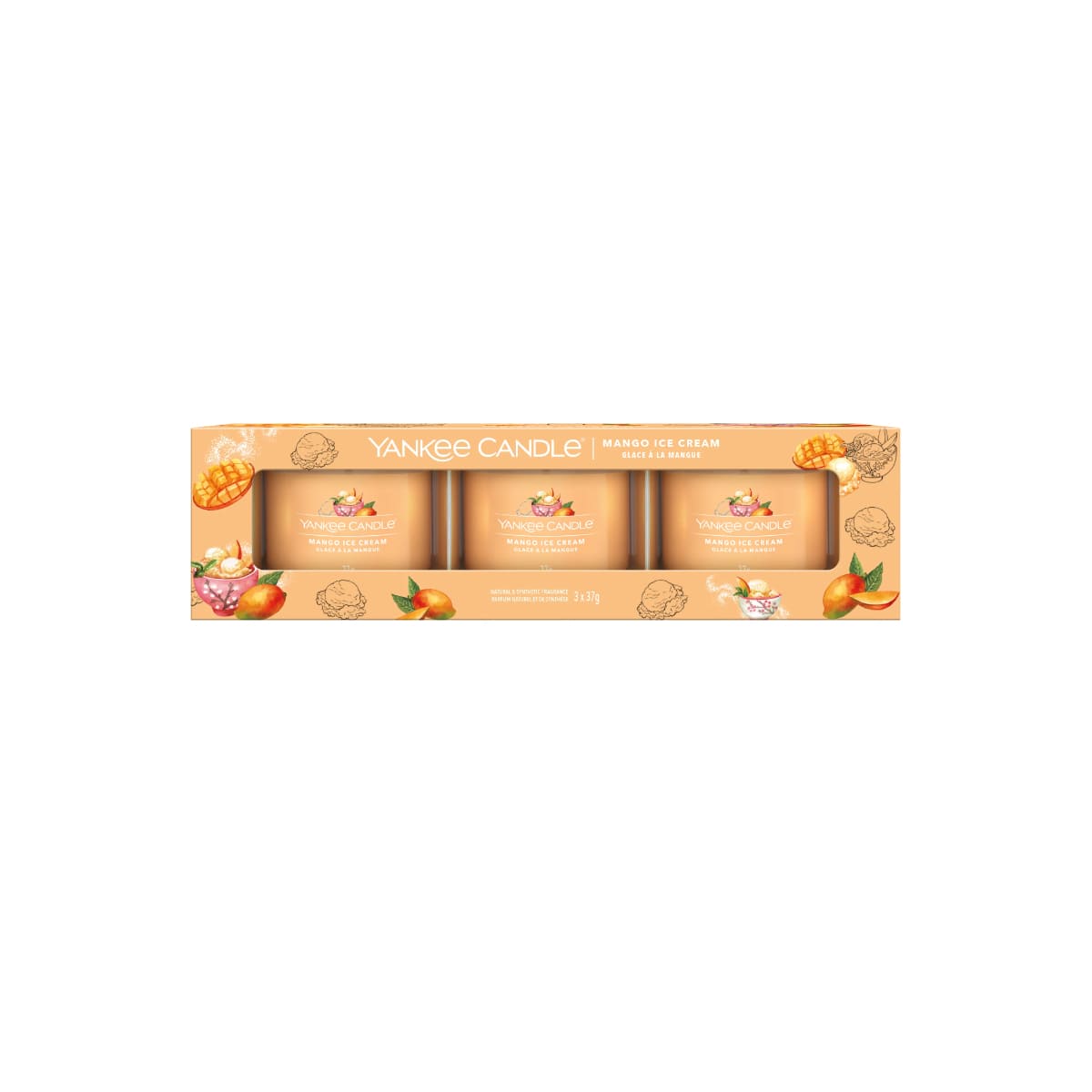 Coffret Vela Votive Copo Mango Ice Cream Yankee Candle