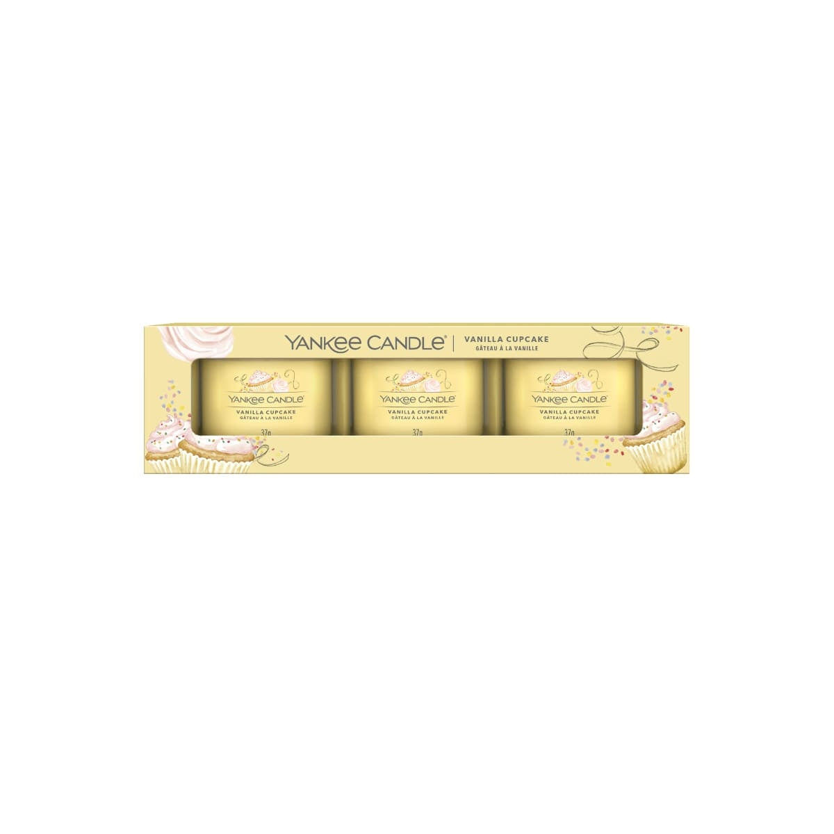 Coffret Vela Votive Copo Vanilla Cupcake Yankee Candle