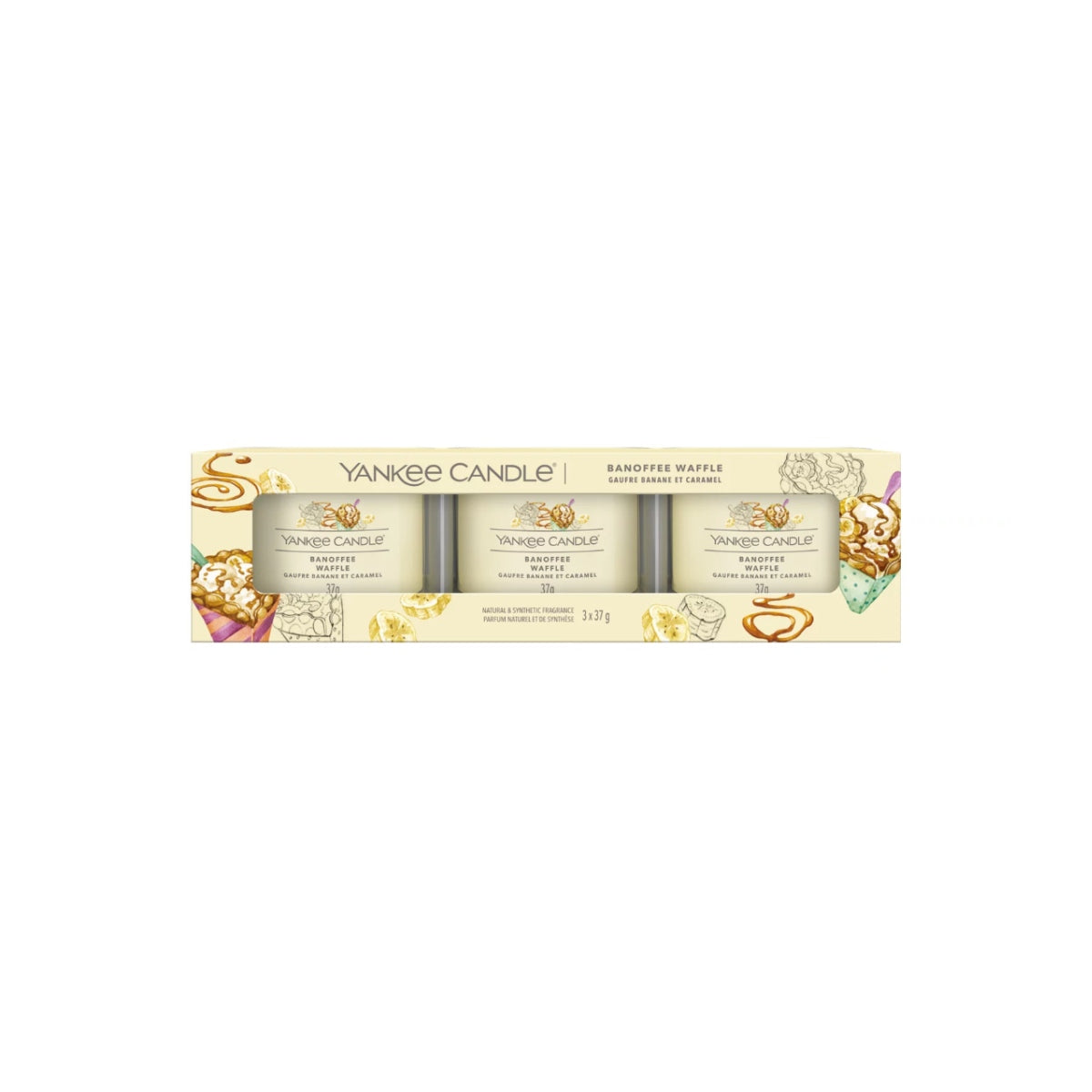 Coffret Vela Votive Copo Banoffee Waffle Yankee Candle