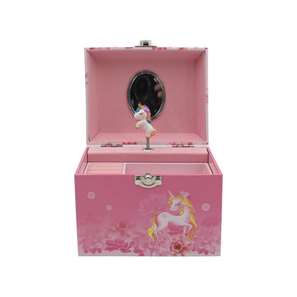 Caixa de Música Baú Mala Unicórnio Musicboxworld