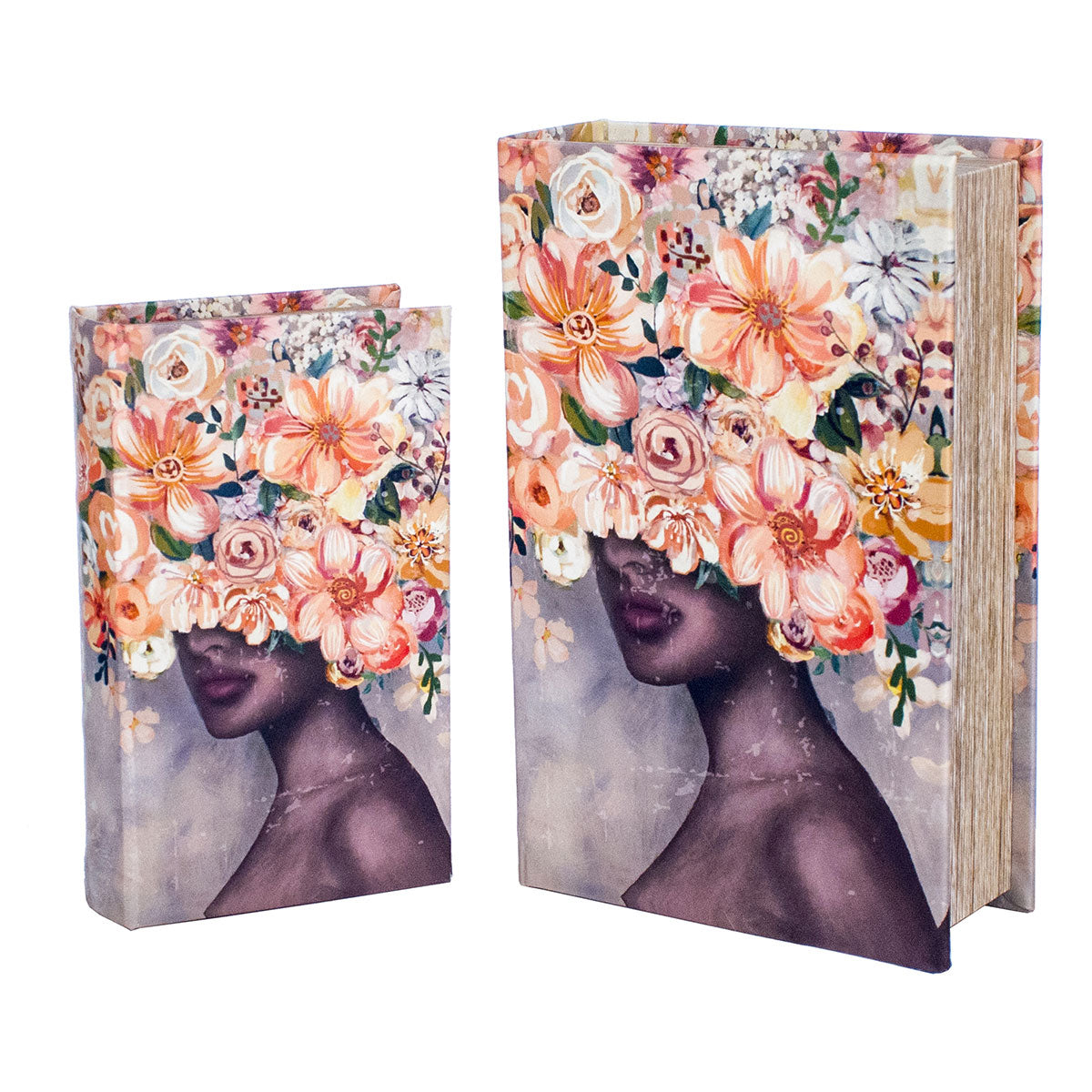Woman with Flowers Book Box