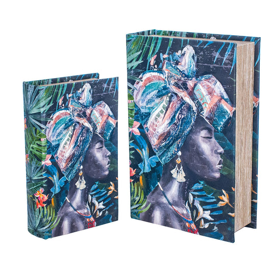 Caja Libro con Africana