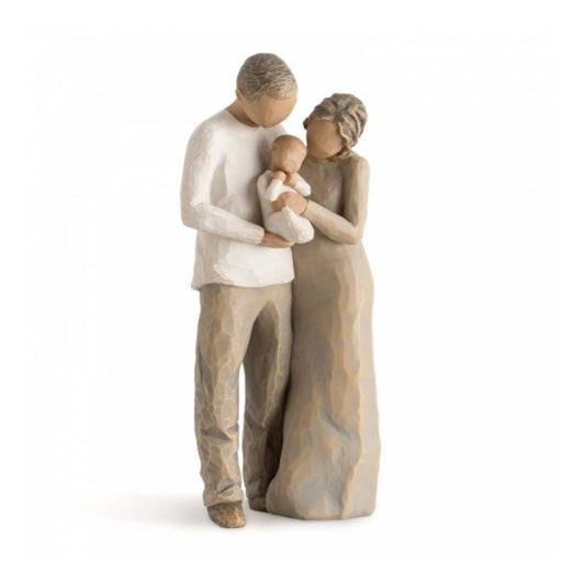 Willow Tree é uma linha íntima de estatuetas criada pela artista Susan Lordi representativas de: amor, proximidade, cura, coragem, esperança, família entre outras emoções que encontramos na vida.  Envolvida numa caixa com a mensagem: 'Costumava ser só tu e eu, agora somos três - uma família'.