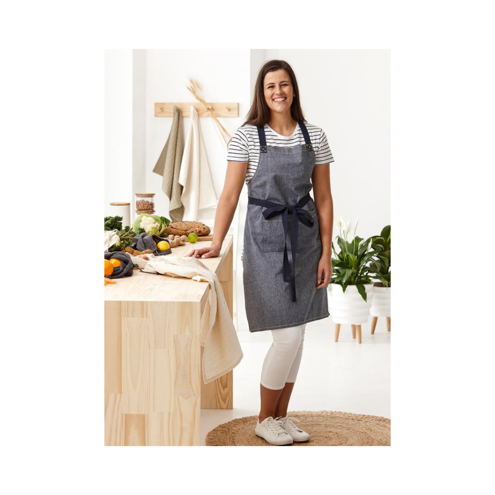 Navy Blue Eco Check Apron