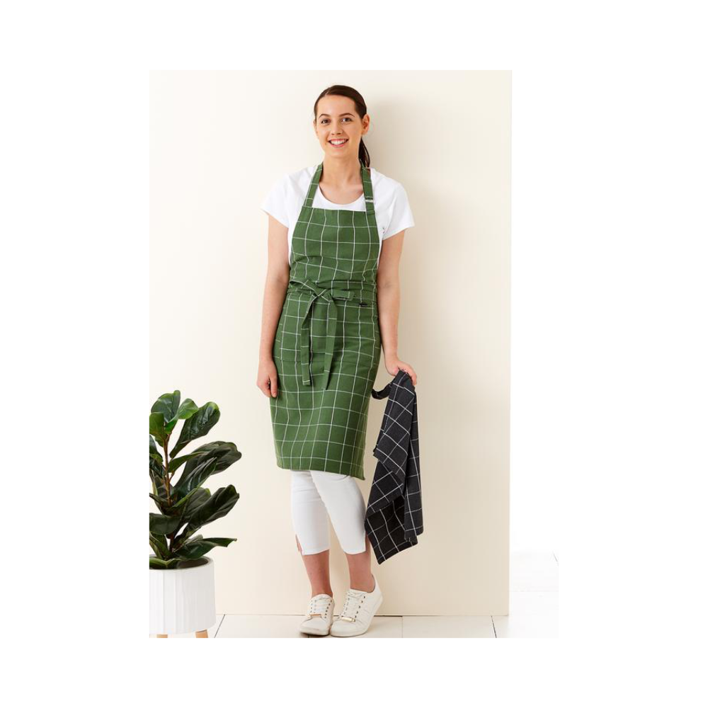 Green Eco Check Apron