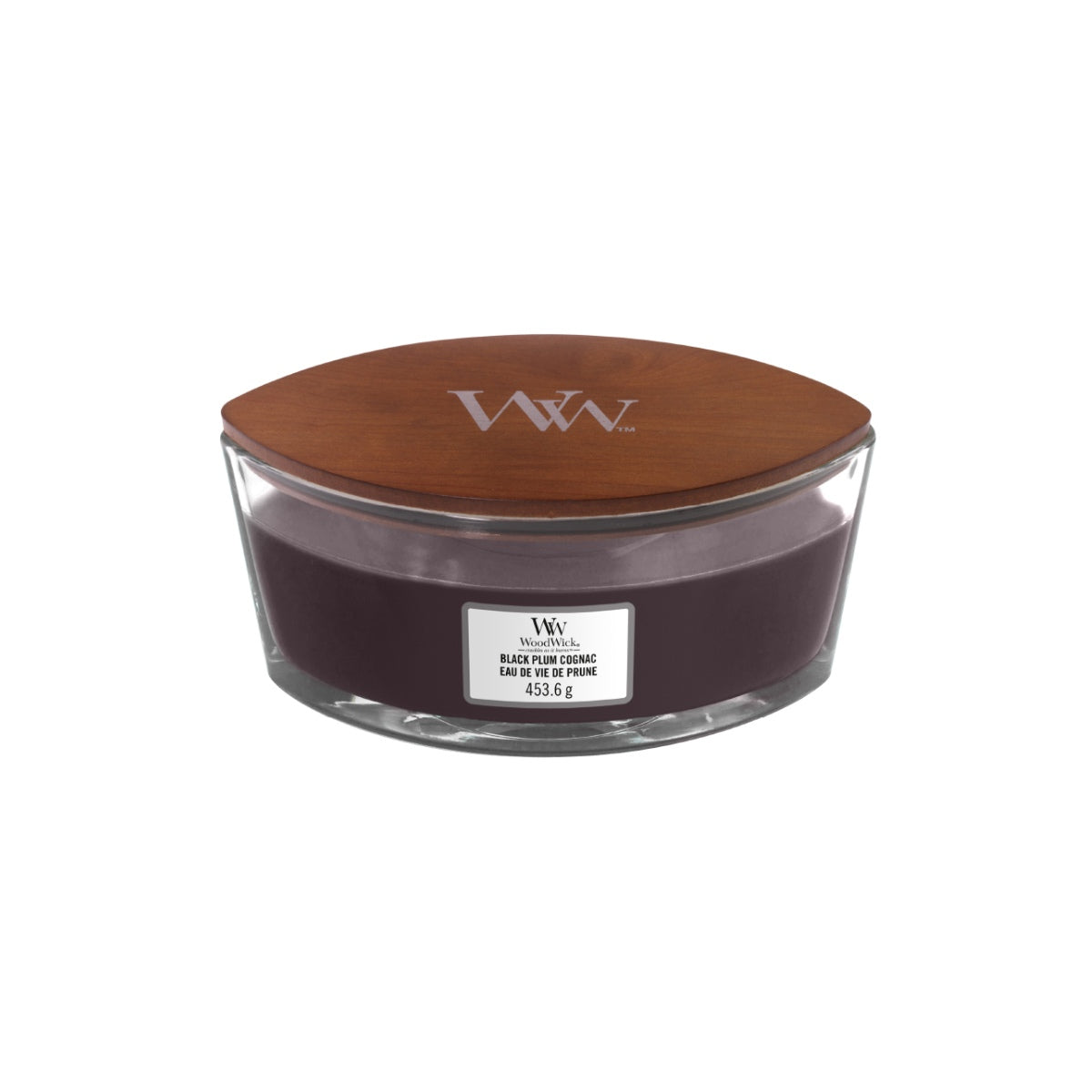 Vela Elipse Black Plum Cognac Woodwick 