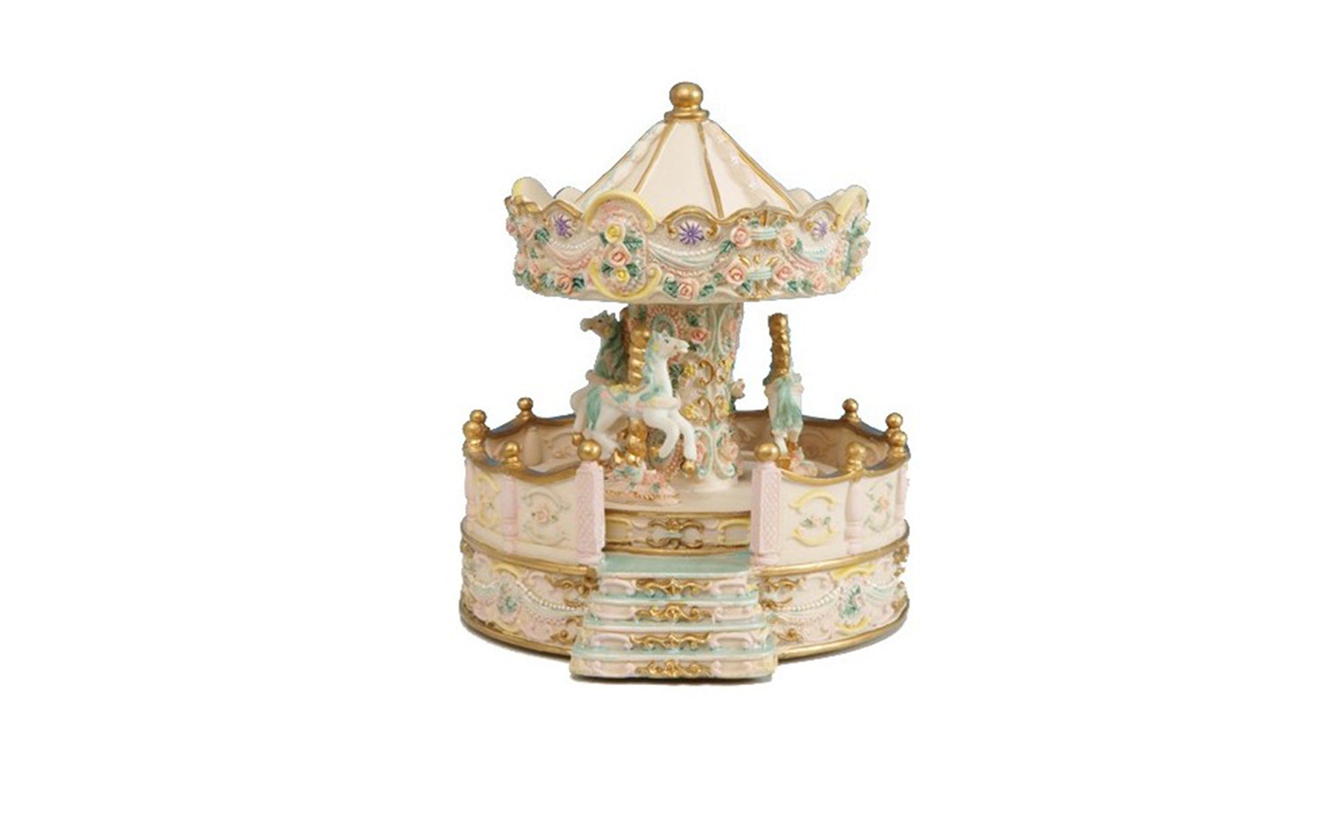 Caixa de Música Carrossel Escadas Musicboxworld