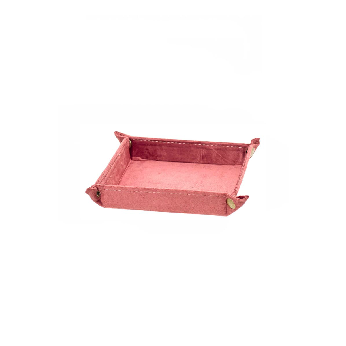 Despeja Bolsos Veludo Rosa 16cm