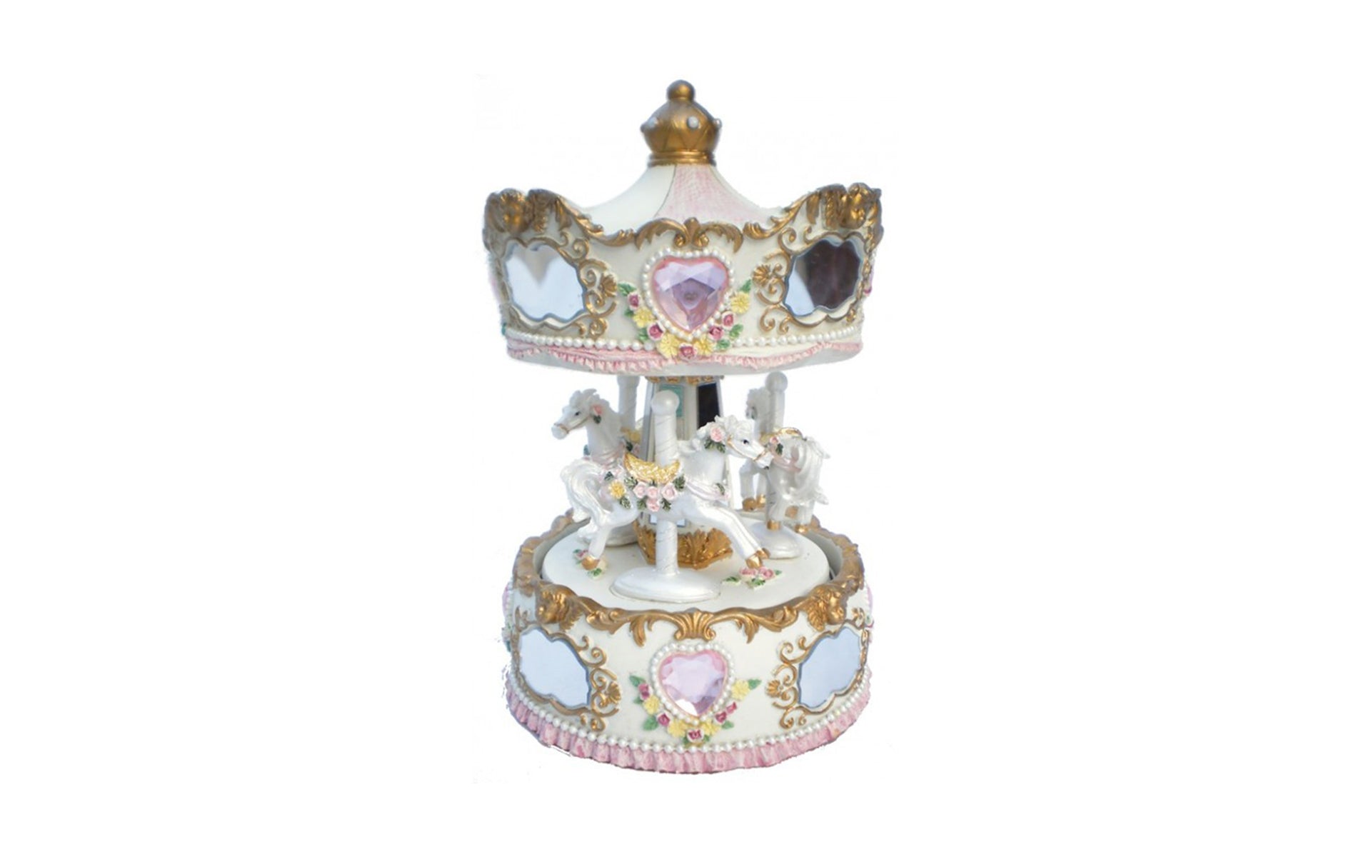 Caixa de Música Carrossel Coração Musixboxworld