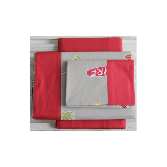 Surf Red Single Bed Set