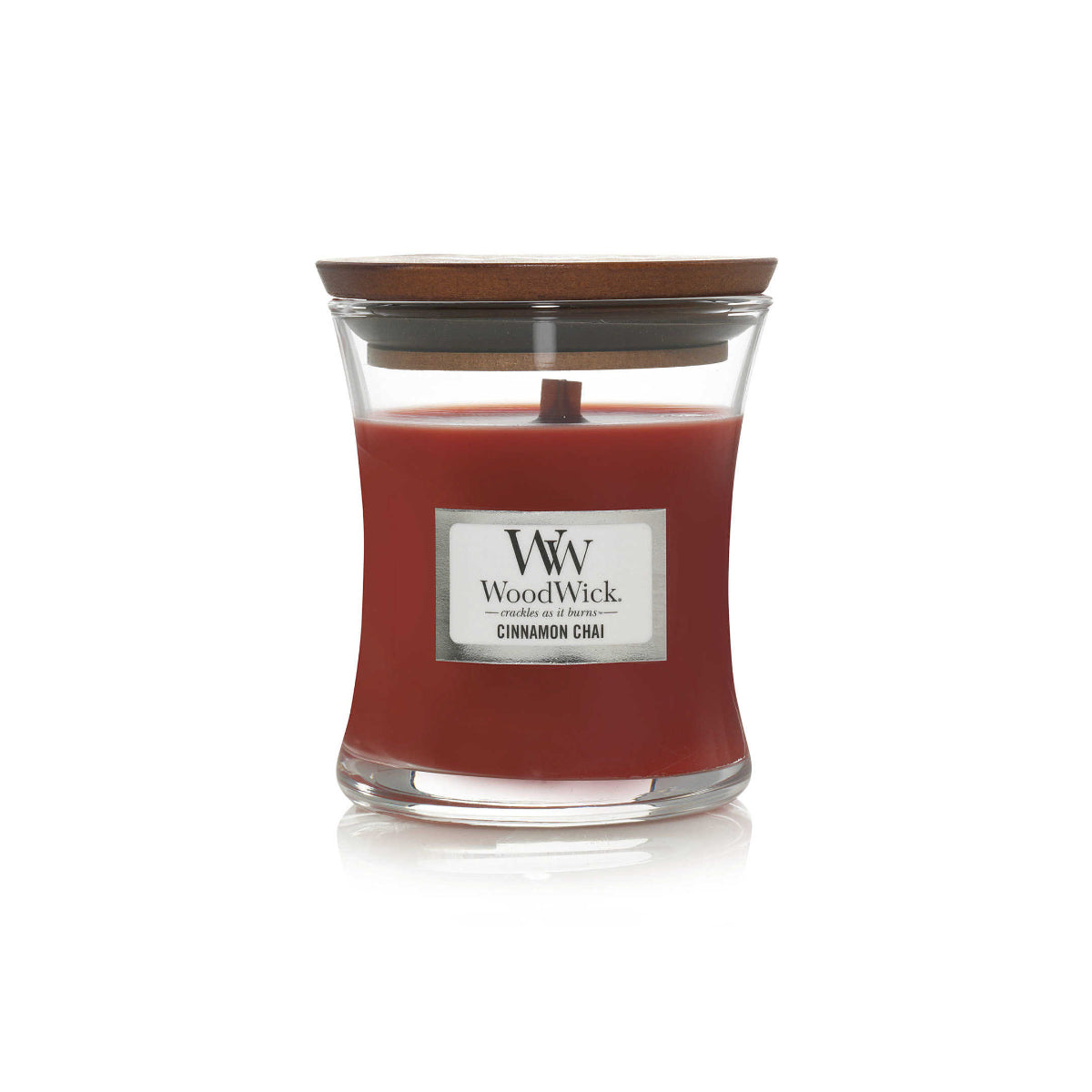 Jarro Vela Pequeno com a fragrância Cinnamon Chai da marca Woodwick
