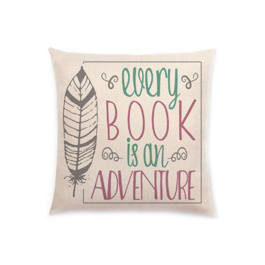 Almofada Frase "Every Book is an Aventure"
