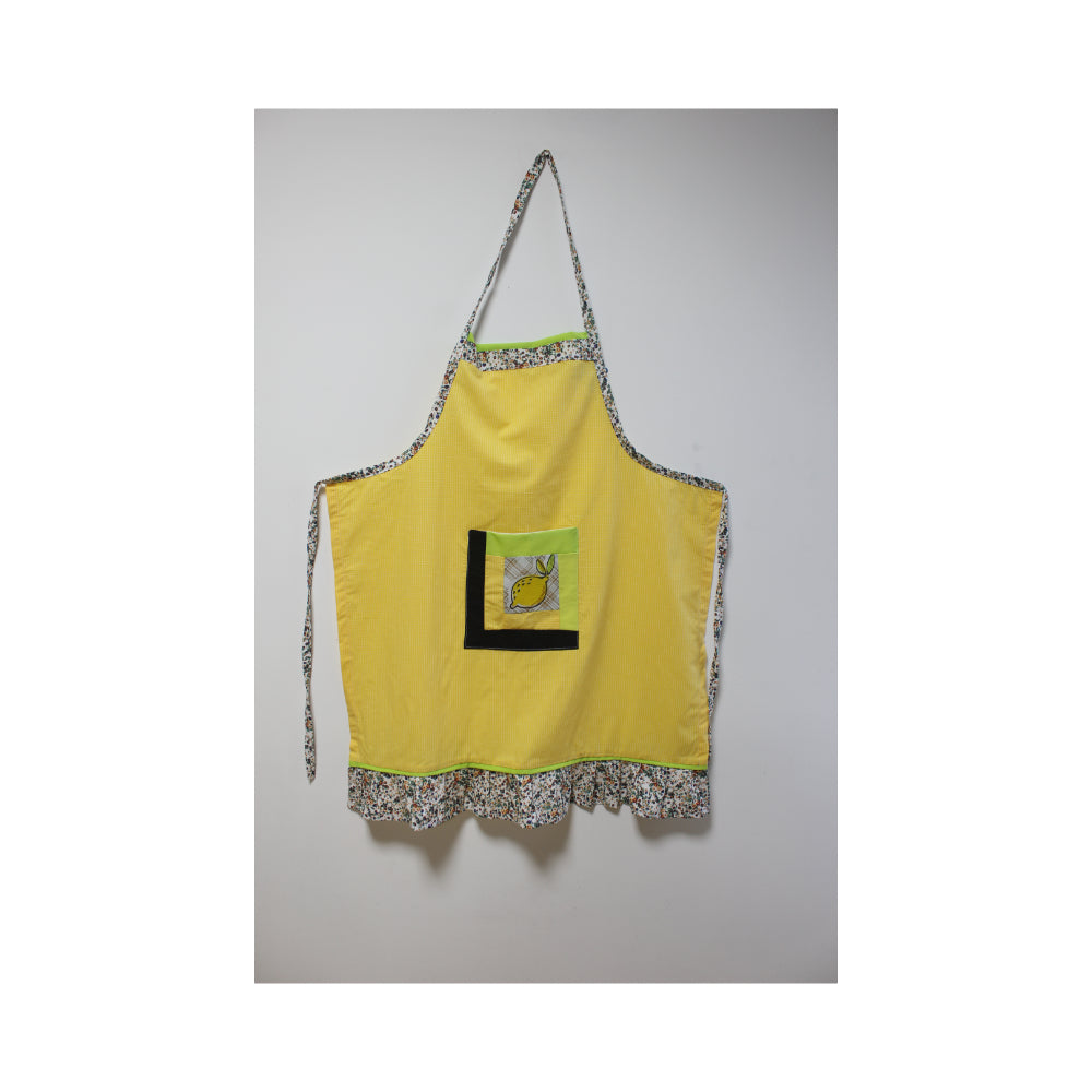 Yellow Apron with Lemon in the Pocket