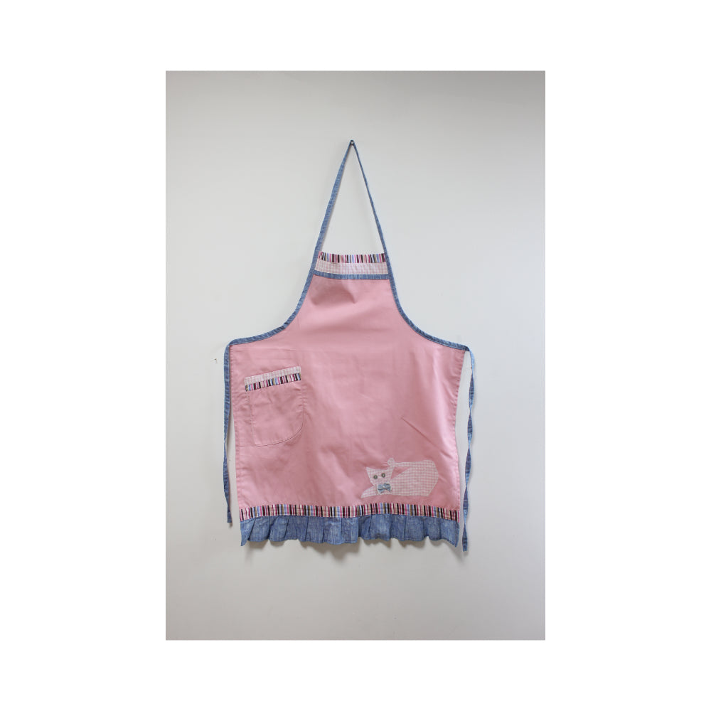 Pink Apron with Cat
