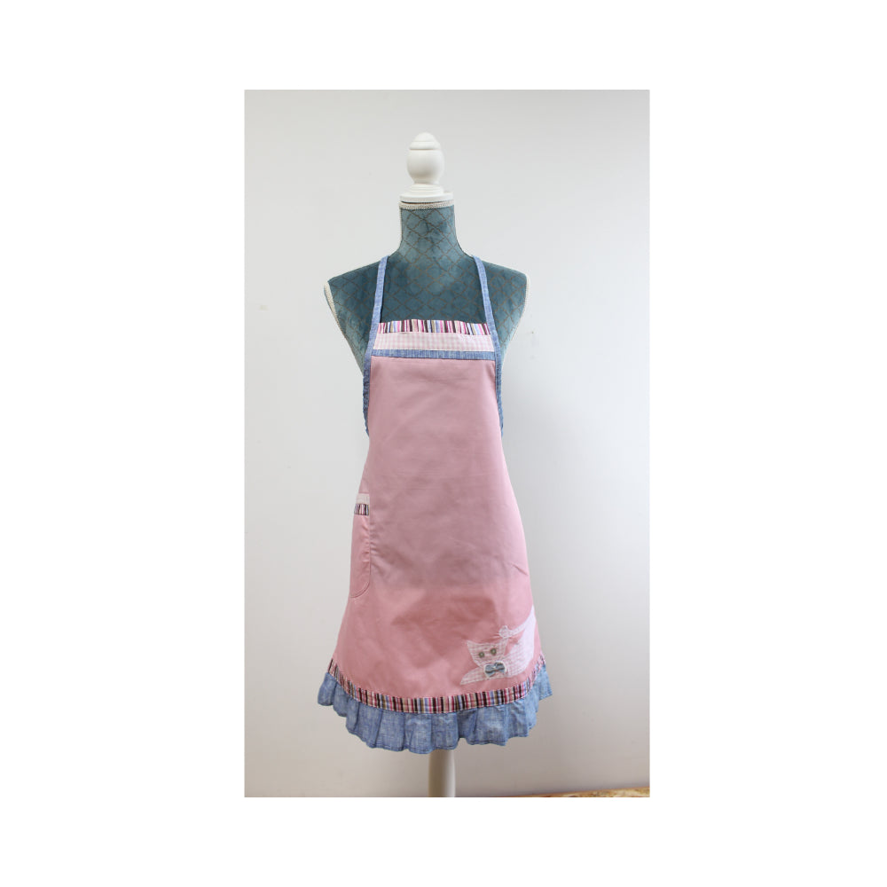 Pink Apron with Cat