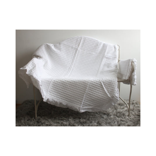 white bedspread