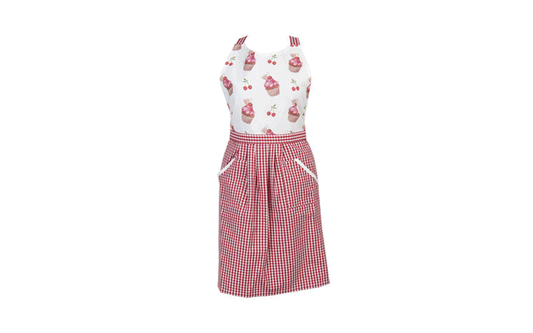 Apron with Cherries and Cupcakes