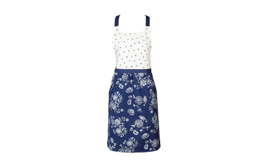 Blue and White Apron