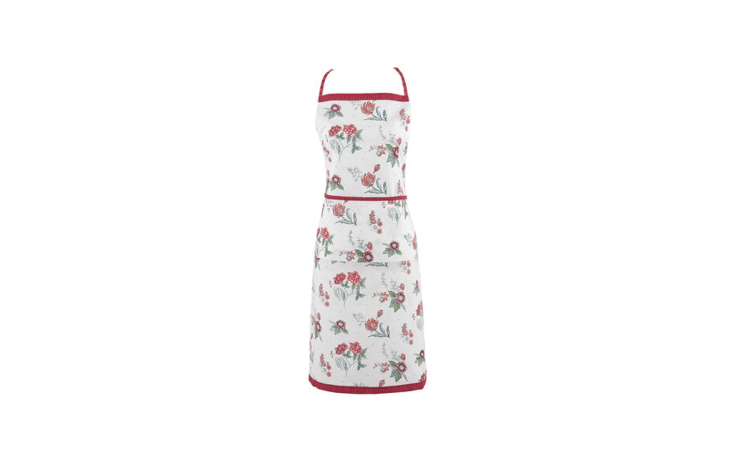 Apron Flowers Red