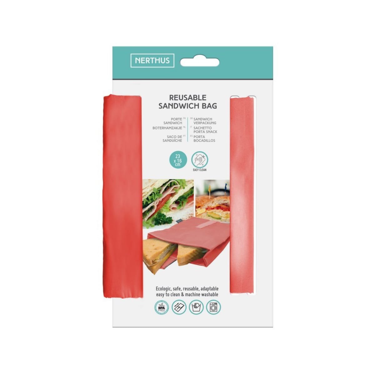 Saco Porta Sandwich Coral
