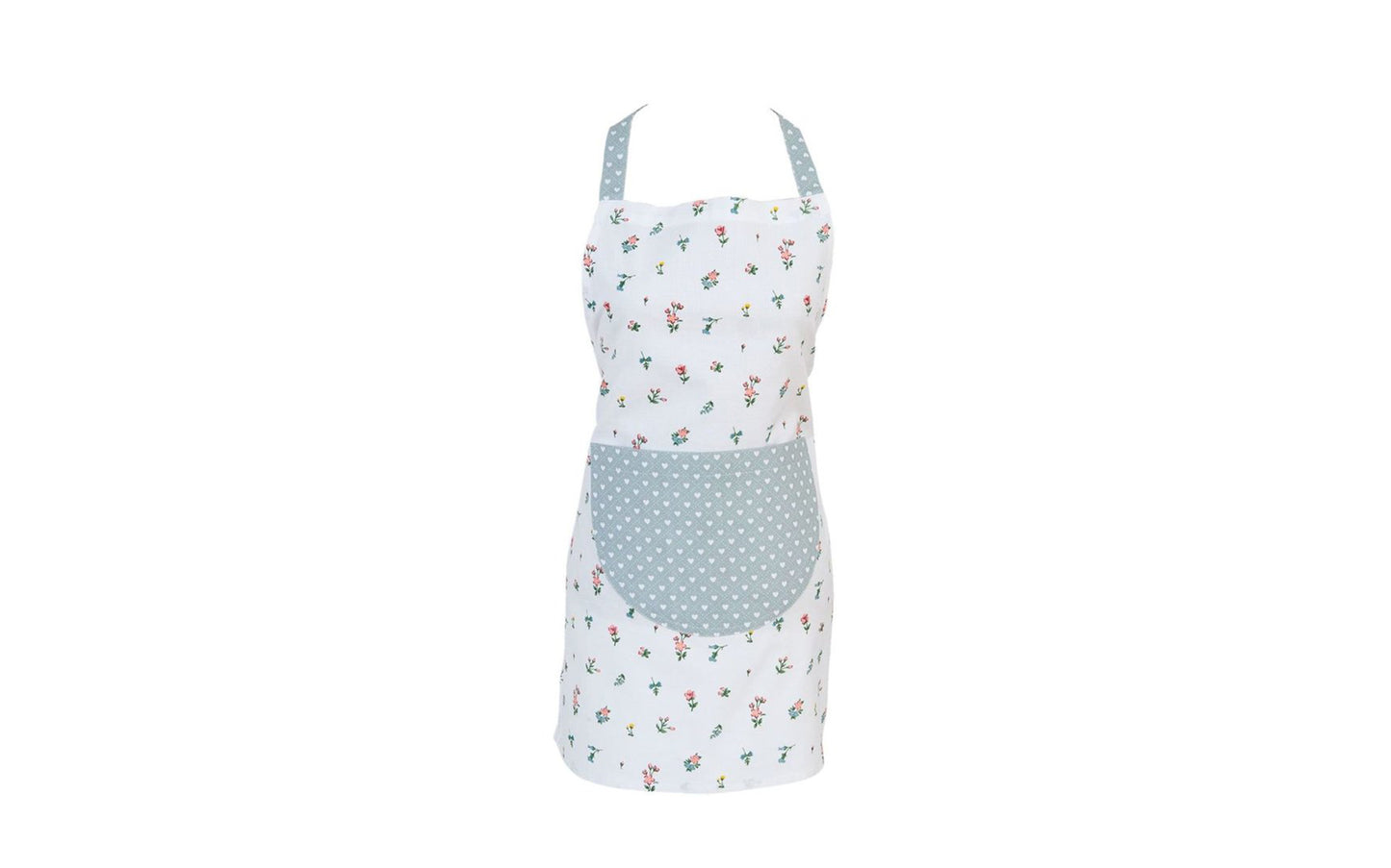 Children's White Apron with Flowers