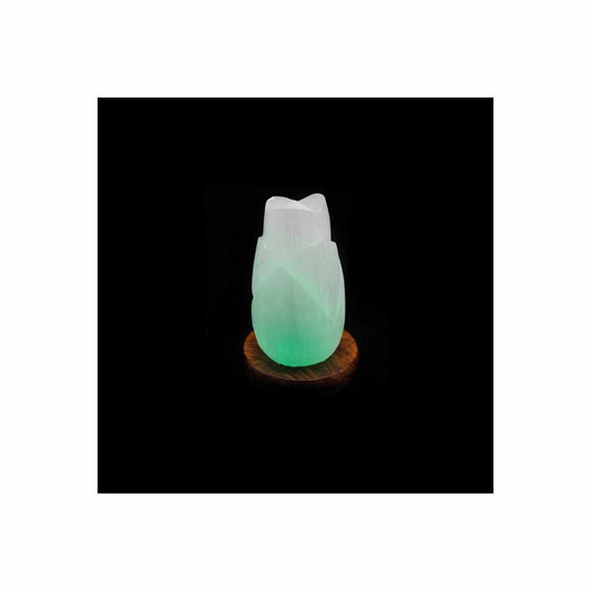 Candeeiro Selenite Flor de Lótus 10cm