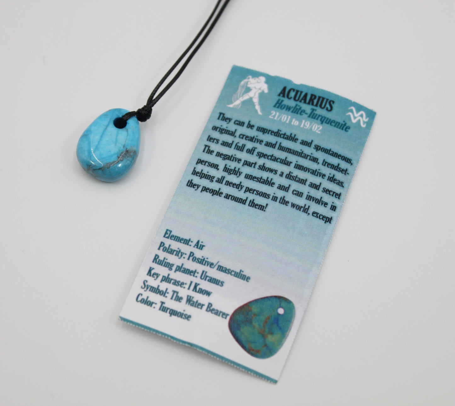 Necklace with Aquarius Mineral