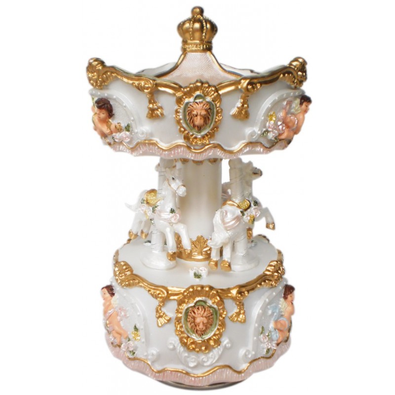 Caixa de Música Carrossel Anjos Musicboxworld