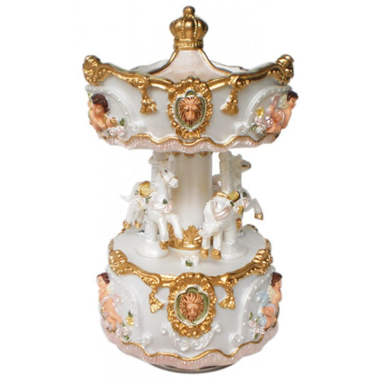 Caixa de Música Carrossel Anjos Musicboxworld