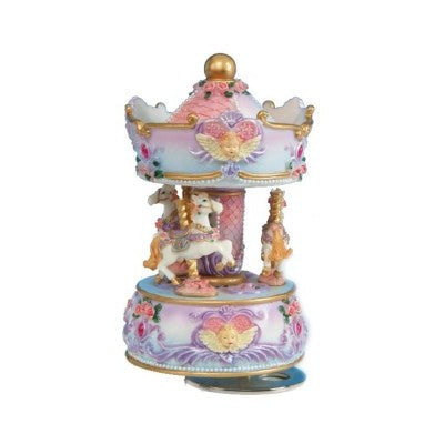 Caixa de Música Carrossel Anjos Musicboxworld