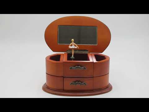 Caixa de Música Baú com Gavetas Musicboxworld