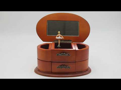 Caixa de Música Baú com Gavetas Musicboxworld