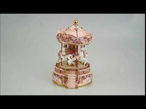 Caixa de Música Carrossel Cavalos Musicboxworld