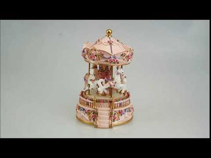 Caixa de Música Carrossel Cavalos Musicboxworld