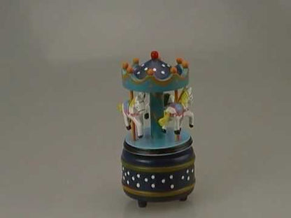 Caixa de Música Carrossel Cavalos Musicboxworld