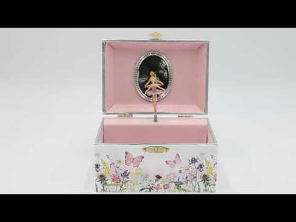 Caixa de Música Baú Fada e Borboletas Musicboxworld