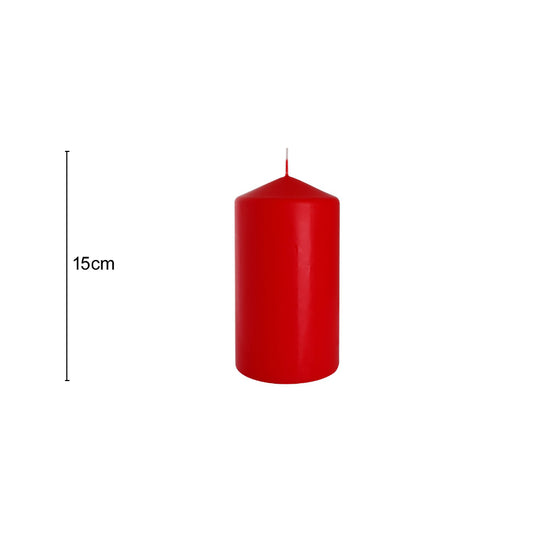 Red Pillar Candle 15cm