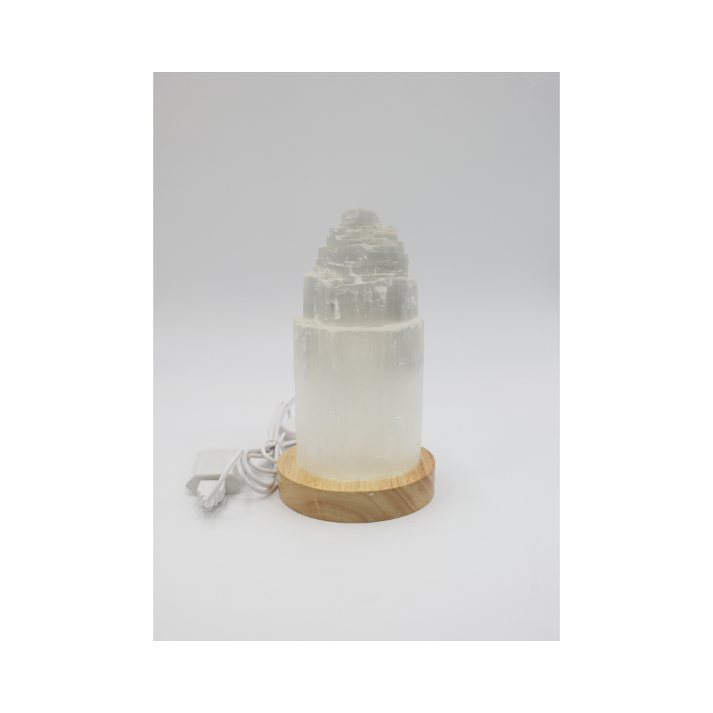 Candeeiro Selenite Catedral 17cm